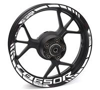 YESKIT Adhesivos Decorativos modificados para CB650R CB 650R Motocicleta Reflectante Rueda Llanta Raya Pegatina Delantera Trasera Calcomanía Conjunto Completo (Color : 17)