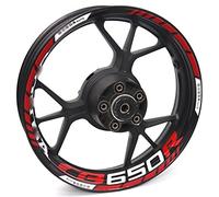 YESKIT Adhesivos Decorativos modificados para CB650R CB 650R Motocicleta Reflectante Rueda Llanta Raya Pegatina Delantera Trasera Calcomanía Conjunto Completo (Color : 9)