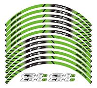 YESKIT Adhesivos Decorativos modificados para Kawasaki ER-6N ER6N, Pegatina para Rueda De Motocicleta, Logotipo De Neumático, Pegatinas De Rayas Reflectantes, Calcomanía para Llanta (Color : Green)