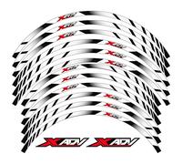 YESKIT Adhesivos decorativos modificados Pegatinas Rueda De Motocicleta Para XADV X-ADV Xadv 750 Adventure, Calcomanías Reflectantes Para Llanta, Accesorios Con Logotipo (Color : Bianco)