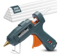 YESLUSY Pistola Silicona Caliente, 60W/100W Pistola a Caldo per Colla de Doble Temperatura, Con 15 Pegamento Caliente (11mm x 200mm) Boquilla Antigoteo para Bricolaje, Manualidades y Reparaciones