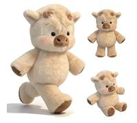 Yesmoyhe Peluche Que Corre, Peluche de Vaca Que Corre, Peluche De Vacas Highland, PE-luche de Jabalíes, Peluches Becerro Corriendo, PE-luche De Corri-Endo, Juguete Suave De Becerro Corri-Endo (M5)