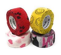 Yeso autoadhesivo LisaCare - yeso elástico e impermeable, repele el polvo, la grasa y la suciedad - coloreado con diseños - 4 rollos de 2,5cm x 4,5m (2,5cm, chicos)