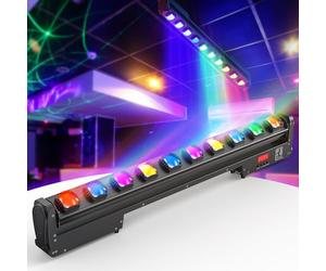 Yespick 10 * 25W Barra de Wallwasher Cabeza Movil LED RGBW, Luz de Escenario Efectos de Iluminación Estroboscopica para DJ, Bar, Fiesta, Discoteca, Boda, Halloween, Navidad, 1 PCS