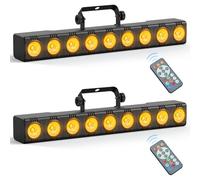 Yespick 2 PCS LED Wallwasher,9 x 6W RGBW Barra LED,Luces Escenario DMX 512 con Control Remoto Iluminación Estroboscópica para DJ Bar,fiestas exterior,Discoteca,Jardín Decoración,Halloween,Navidad