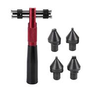 Yessetry Abridor de caja de reloj tipo T, llave ajustable para quitar la cubierta trasera del reloj, herramienta de piezas de reparación de relojeros, rojo & negro