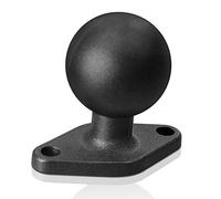 Yessetry Base de montaje de rombos de aluminio con cabeza de bola de goma de 1.5 pulgadas para dispositivos de navegación RAM