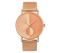 Yessetry Reloj de cuarzo de moda unisex para señoras y niñas, reloj de pulsera para mujer, rosa