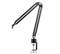 Yessetry Soporte de micrófono de suspensión ajustable resistente con resorte de tijera integrado para grabación de voz