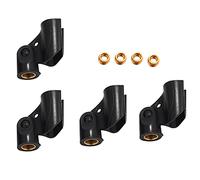 Yessetry Soporte universal para micrófono con adaptadores de tuerca macho de 5/8 pulgadas a hembra de 3/8 pulgadas, color negro (paquete de 4)
