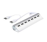 Yessetry Transmisión de datos eficiente del puerto Usb2.0/7 del material de la aleación de aluminio del cubo 2.0Hub de puertos del Usb2.0/7