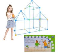 YESTAIM Tienda de campaña DIY para niños Fort Kit de construcción Juguetes de construcción Play Tent Juego de construcción de tienda de campaña para niños al aire libre regalo educativo cueva