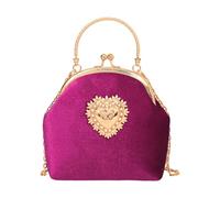 Yestree - Bolsa de terciopelo para mujer, diseño de clutches y clutches con correa para mujer, diseño vintage de 1920s, rosa