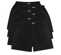 YESWEL Boxer Hombre Paquete de 6, Boxer 100% Algodón Transpirable, Pantalones Largos y Sueltos, Suaves y Comodidad para la Piel, Ideales para la Casa y el Deporte (Negro, XXL)