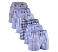 YESWEL Calzoncillos Hombre Boxer 6 Pack, Americanos 100% Algodón, Ropa Interior Transpirable, Retro Anchos (Multicolor 02, XL)