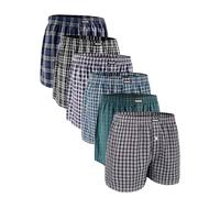 YESWEL Calzoncillos Hombre Boxer 6 Pack, Calzoncillos Americanos 100% Algodón, Ropa Interior Transpirable, Calzoncillos Retro Anchos Hombre (Multicolor 03,XL)