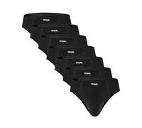YESWEL Calzoncillos Hombre Slip Pack de 7, Algodón Transpirable, Calzoncillos Sin Etiqueta, Cintura Elástica Suave (Negro, M)
