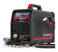 YESWELDER 185A Soldador MIG MAG, Flux Core MIG/Gas MIG/Pistola de Carrete MIG/Lift TIG/Stick 6 en 1 Multi-proceso Soldadora de Aluminio, Pantalla Digital LED Control Sinérgico 230V