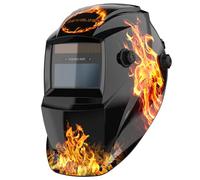 YESWELDER Careta Soldar Automatica Color Verdadero 92.5x42.5mm, Mascara de Soldar Alimentada Energía Solar, Capucha Casco de Soldadura Sombra Ancha 4/9-13 para TIG MIG ARC Grind