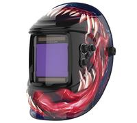 YESWELDER Careta Soldar de Color Verdadero, 10X9cm Pantalla Grande Careta Soldar Automatica Batería Solar Reemplazable, 4 Sensores de Arco, Sombra Amplia 4/5~9/9~13 para TIG MIG ARC Cut Grind