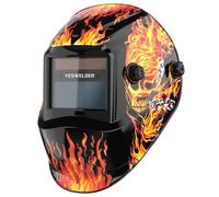 YESWELDER Color Verdadero Careta Soldar Automatica 92.5x42.5mm, Mascara de Soldar Alimentada Energía Solar, Capucha Casco de Soldadura Sombra Ancha 4/9-13 para TIG MIG ARC Grind