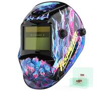 YESWELDER Color Verdadero Careta Soldar Automatica 92.5x42.5mm, Mascara de Soldar Bloqueo de Luz Azul, Capucha Casco de Soldadura Sombra Ancha 4/9-13 para TIG MIG ARC Grind
