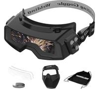 YESWELDER True Color Auto Oscurecimiento Gafas de Soldadura, 1/1/1/1 Sombra Ancha 4/5-9/9-13 con esmerilado, Gafas de Soldador Máscara de Soldadura para TIG MIG ARC CUT