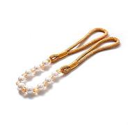 YETGFBH AlzapañOs Cortinas，Recoge Cortinas 6 PCS Punch Pearled Pearl Cortina Magnética Tieback Cuerda Hebilla Soporte Strap Decoración(Rice Wine Color)