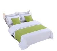 YETGFBH Camino de Cama,Corredores y Bufandas Bandera de Cama de Hotel, imitación de Lino, Simple, Color sólido, Toalla for el Final de la Cama(Green,1.2m Bed 50 * 180cm)