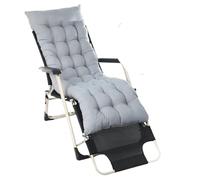 YETGFBH Cojín para Tumbona 10CM Thick Outdoor Sun Lounger Cushion Pad,UV Resistant Non-Slip Polyester Fabric with Hip Support Design, Grey