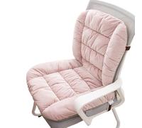 YETGFBH Cojín para Tumbona Winter Soft Desk Chair Cushion Velvet Thickened Office with Removable Cover Warm Tufted Pads(Pink)