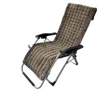 YETGFBH Cojín para Tumbona Winter Soft Plush Lounge Chair Cushion Anti Slip Thickened Folding Home Garden Office Nap Rocking Chairs Pad(Dark Brown,50x180cm 1pcs)