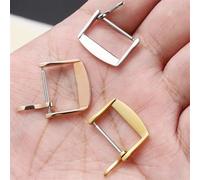 YETGFBH Fibbia,Fibbia Dell'orologio Accesorios de hebilla de reloj adaptados con cierre de reloj de acero inoxidable de 12/14/16/18/20 mm(Gold,16mm)