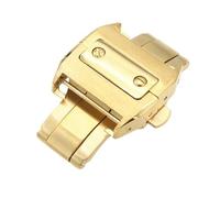 YETGFBH Fibbia,Fibbia Dell'orologio Hebilla de reloj Hebilla plegable de acero inoxidable cepillado de 18/21 mm(Gold,21mm)