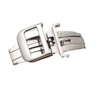 YETGFBH Fibbia,Fibbia Dell'orologio Hebilla plegable plateada de 14/16/18 mm Uso apto para reloj con cierre, hebilla desplegable, correa de cuero(Silver,18mm)