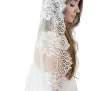 YETGFBH Velo De Novia, Capa Novia Velos de Novia Blancos, velos de Novia con Peine Largo y Encaje, Accesorios de Boda(250cm)