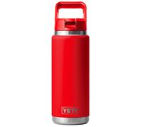 YETI Rambler C Straw Bottle, Stainless Steel Vacuum Insulated Bottle with Straw Cap, Rescue Red, 26 oz (769 ml)