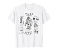 Yeti Cryptid Guía de Campo Científico Arte Abominable Muñeco de Nieve Camiseta
