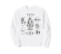 Yeti Cryptid Guía de Campo Científico Arte Abominable Muñeco de Nieve Sudadera