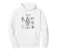 Yeti Cryptid Guía de Campo Científico Arte Abominable Muñeco de Nieve Sudadera con Capucha