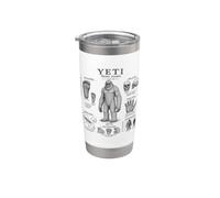 Yeti Cryptid Guía de Campo Científico Arte Abominable Muñeco de Nieve Vaso térmico de acero inoxidable de doble pared