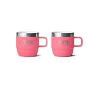 YETI Rambler Espresso Mug, Vacuum Insulated Stainless Steel Stackable Mug, Tropical Pink, 2 Pack 6 oz (177 ml)