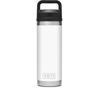 YETI Rambler Bottle Chug, Vacuum Insulated Stainless Steel Bottle with Chug Cap, White, 18 oz (532 ml)