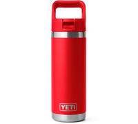 YETI Rambler C Straw Bottle, Stainless Steel Vacuum Insulated Bottle with Straw Cap, Rescue Red, 18 oz (532 ml)
