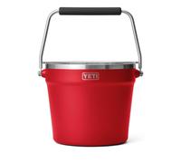 YETI Rambler Beverage Bucket, Double-Wall Vacuum Insulated Ice Bucket with Lid, Rescue Red