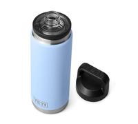 YETI Rambler - Botella de 26 onzas, aislada al vacío, de acero inoxidable con tapón Chug, color azul cielo grande