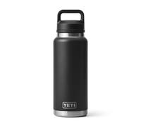 Yeti Rambler Botella de 36 onzas, aislada al vacío, Acero Inoxidable con Tapa para Beber, Color Negro