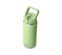 YETI Rambler - Botella de 769 ml, aislada al vacío, acero inoxidable con tapa de popote a juego, lima