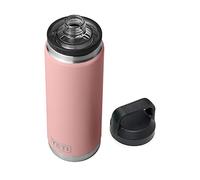 YETI Rambler - Botella de acero inoxidable aislada al vacío con tapón Chug para sorbos, 769 ml, color rosa arenisca