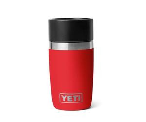 YETI Rambler - Botella de viaje, botella de acero inoxidable aislada al vacío con tapa a prueba de fugas, rojo rescate, 8 onzas líquidas